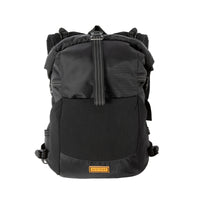 Black Rolltop Hydration Vest with a visible brand logo on a white background