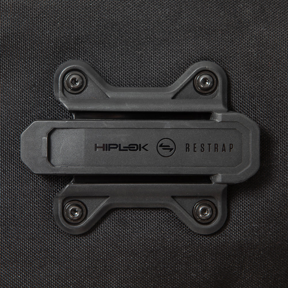 close up of the back side of the fitting on restrap switch pannier