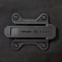 close up of the back side of the fitting on restrap switch pannier