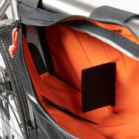 Image of the inside of a Restrap Full Frame Bag showing internal storage